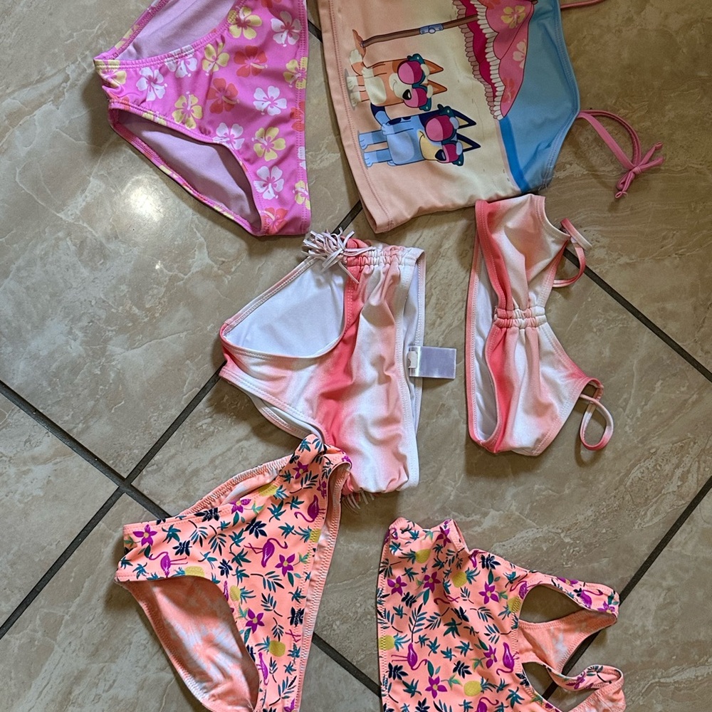 Old Navy Kids Swim Bikinis - Pink and Orange Floral